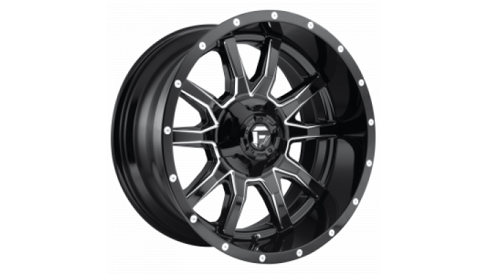 FUEL 1PC GLOSS BLACK MILLED 20X10 / BOLTAGE 5X139.7/5X150 / OFFSET -18