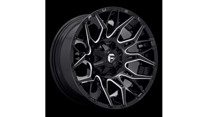 FUEL 1PC D769 TWITCH GLOSSY BLACK MILLED 22X10 / BOLTAGE 8X165.1 / OFFSET -18