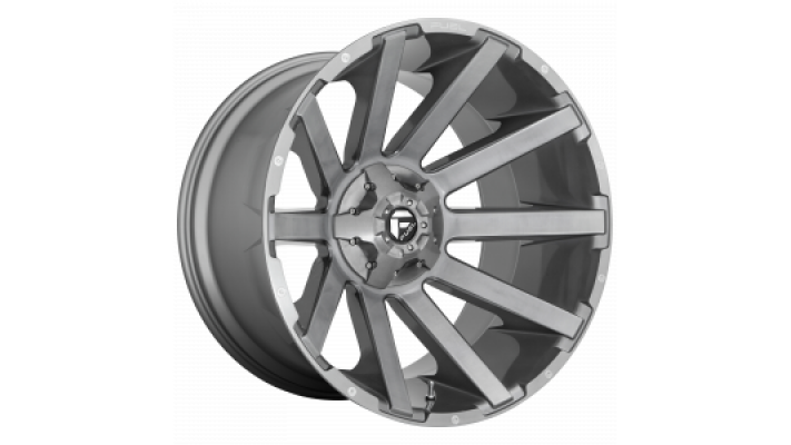 FUEL 1PC D714 CONTRA PLATINUM BRUSHED GUN METAL TINTED CLEAR 22X10 / BOLTAGE 8X170 / OFFSET -18